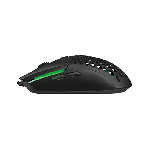 LogiLink ID0208 - USB Gaming Maus mit DPI-Taste (800/1600/3200/6400 DPI) und Beleuchtung mit 7X RGB Farben, Win 7/8/10/11, Mac OS und Chrome OS, Schwarz Bild 4