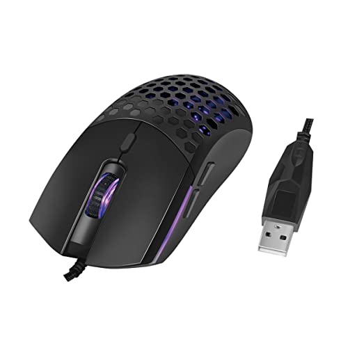 LogiLink ID0208 - USB Gaming Maus mit DPI-Taste (800/1600/3200/6400 DPI) und Beleuchtung mit 7X RGB Farben, Win 7/8/10/11, Mac OS und Chrome OS, Schwarz Bild 5