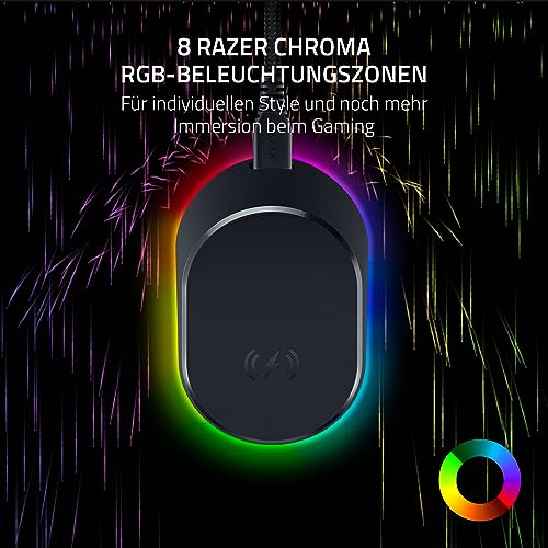 Razer Mouse Dock Pro & Charging Puck - Magnetische drahtlose Ladestation & Akku (Hyperspeed 4K Hz, 8 RGB Chroma Beleuchtung & Modul für kompatible Mäuse) Schwarz Bild 4