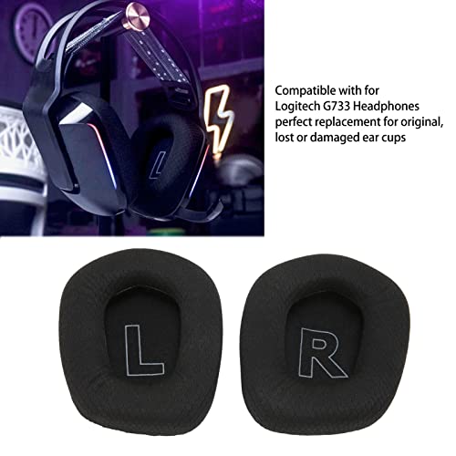 VBESTLIFE G733 Ohrpolster, Gaming Headset Ersatz Atmungsaktive Elastische Ohrpolsterabdeckung für G733(Schwarz) Bild 4