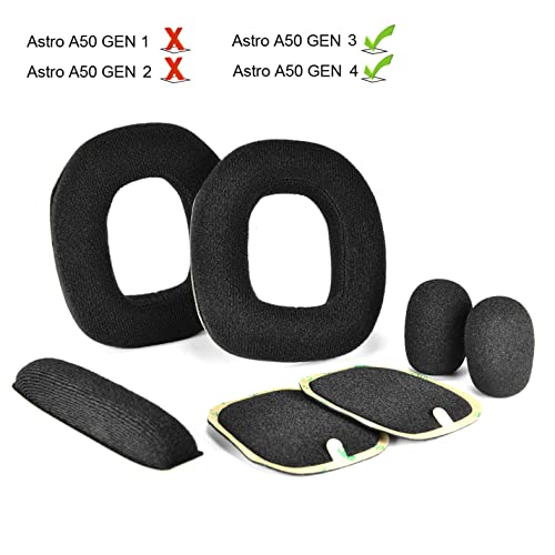Ohrpolster für Astro Gaming A50 Gen3 Gen4 kabellose Kopfhörer (Flanell-Ohrpolster und Schlägerabdeckung) Bild 4