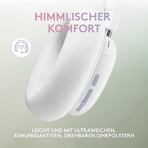 Logitech G kabelloses Gaming-Set, G735 Headset und G705 Maus, anpassbare LIGHTSYNC RGB Beleuchtung, LIGHTSPEED kabellos, Bluetooth, PC/Mac/Laptop – Weiß Bild 3