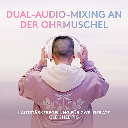 Logitech G kabelloses Gaming-Set, G735 Headset und G705 Maus, anpassbare LIGHTSYNC RGB Beleuchtung, LIGHTSPEED kabellos, Bluetooth, PC/Mac/Laptop – Weiß Bild 4