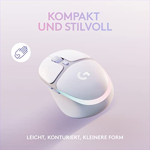 Logitech G kabelloses Gaming-Set, G735 Headset und G705 Maus, anpassbare LIGHTSYNC RGB Beleuchtung, LIGHTSPEED kabellos, Bluetooth, PC/Mac/Laptop – Weiß Bild 5