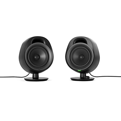 SteelSeries Arena 3 - Full-Range 2.0 Gaming-Lautsprecher – Fesselndes Audio – Intuitive Bedienung – 4-Zoll-Treiber – Kabelgebunden oder Bluetooth – 3,5-mm Aux-Anschluss – PC, Mac, Mobilgeräte, Black Bild 1