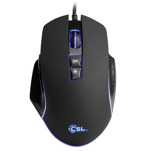 CSL RGB Strike 4in1 Gaming Set - Gaming Tastatur & Maus Set inkl. Headset | RGB-Beleuchtung | schwarz | QWERTZ-Tastenlayout | 2400 DPI Bild 2