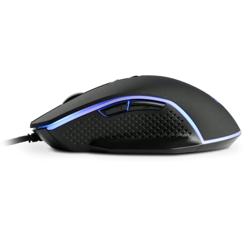 CSL RGB Strike 4in1 Gaming Set - Gaming Tastatur & Maus Set inkl. Headset | RGB-Beleuchtung | schwarz | QWERTZ-Tastenlayout | 2400 DPI Bild 3