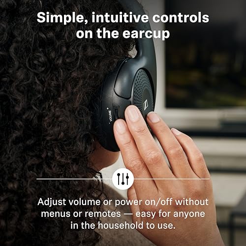 Sennheiser RS 120-W Wireless On-Ear-Kopfhörer für kristallklaren Fernsehton - leichtes Design, 3 Klangmodi, 60 m Signalreichweite, inkl. Kombi-Sender/Ladegerät - Schwarz Bild 4