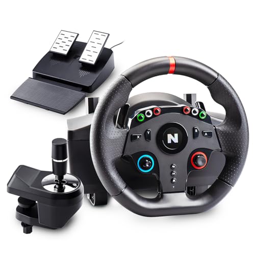 NITHO Drive Pro ONE Rennlenkrad mit Pedalen und separatem Schalthebel, 270° Gaming-Lenkrad kompatibel mit PC, PS4, Switch, Xbox One und Xbox Series X|S, Fahrsimulator mit Vibration und Zero Dead Zone Bild 1