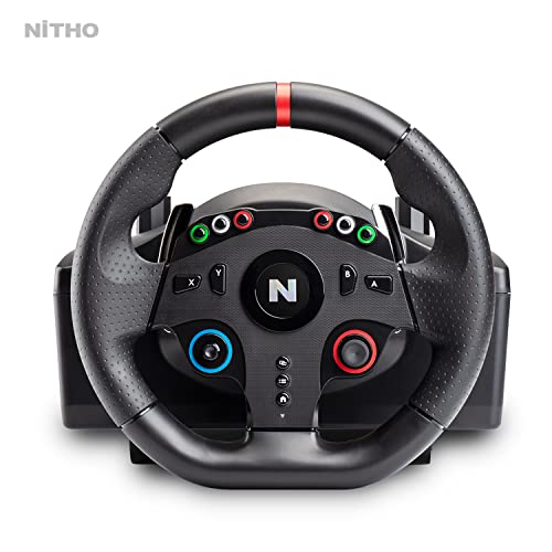 NITHO Drive Pro ONE Rennlenkrad mit Pedalen und separatem Schalthebel, 270° Gaming-Lenkrad kompatibel mit PC, PS4, Switch, Xbox One und Xbox Series X|S, Fahrsimulator mit Vibration und Zero Dead Zone Bild 2