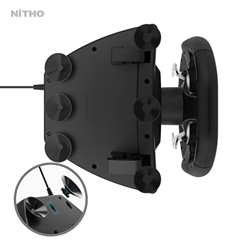 NITHO Drive Pro ONE Rennlenkrad mit Pedalen und separatem Schalthebel, 270° Gaming-Lenkrad kompatibel mit PC, PS4, Switch, Xbox One und Xbox Series X|S, Fahrsimulator mit Vibration und Zero Dead Zone Bild 4