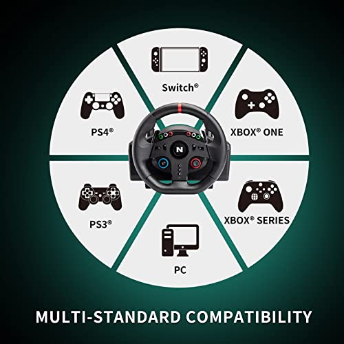 NITHO Drive Pro ONE Rennlenkrad mit Pedalen und separatem Schalthebel, 270° Gaming-Lenkrad kompatibel mit PC, PS4, Switch, Xbox One und Xbox Series X|S, Fahrsimulator mit Vibration und Zero Dead Zone Bild 5