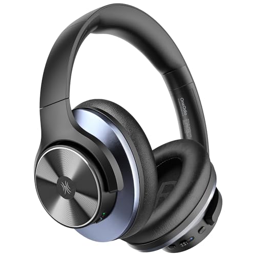 OneOdio A10 Bluetooth Kopfhörer Over Ear mit Hybrid Active Noise Cancelling [Bis zu 62 Std] Kabellos Kopfhörer im Hi-Res Audio, Tiefer Bass, Mikrofon für Reisen, Zuhause, Büro (Schwarz) Bild 1