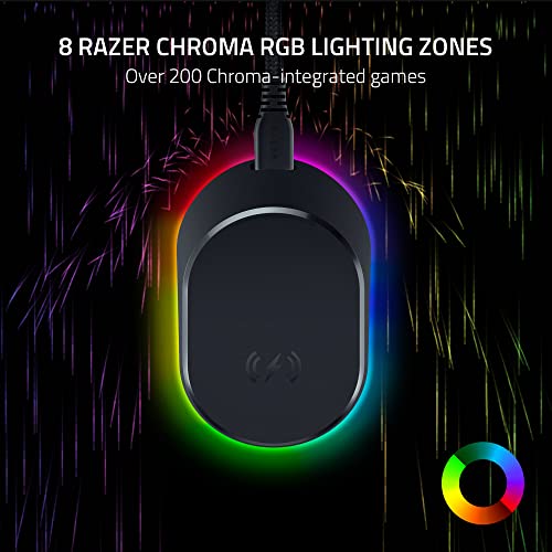 Razer Mouse Dock Pro mit kabellosem Ladepuck: magnetisches kabelloses Laden - Integrierter HyperPolling 8K Hz Transceiver - Anti-Rutsch-Basis - Chroma RGB-Beleuchtung - Klassisches Schwarz Bild 4