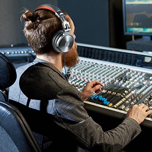 OneOdio Over Ear Kopfhörer mit Kabel, HiFi Studiokopfhörer mit Hi-Res, 50mm Treiber, Share-Port, Große Ohrmuscheln, 6,35 & 3,5mm Klinke, Geschlossene DJ Headphones für Podcast, Handy, PC (Pro 50) Bild 3
