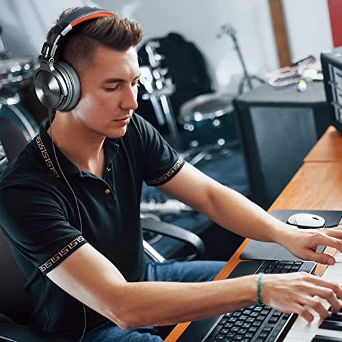 OneOdio Over Ear Kopfhörer mit Kabel, HiFi Studiokopfhörer mit Hi-Res, 50mm Treiber, Share-Port, Große Ohrmuscheln, 6,35 & 3,5mm Klinke, Geschlossene DJ Headphones für Podcast, Handy, PC (Pro 50) Bild 4