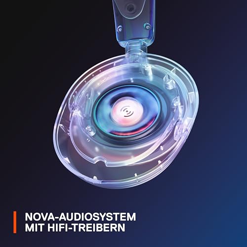 SteelSeries Arctis Nova 3 - Multi-System Gaming-Headset – Hi-Fi-Treiber – 360° Surround-Sound –RGB-Beleuchtung – Memory Foam-Ohrpolster – Ultraleicht – ClearCast Gen 2-Mikrofon – PC, PS5, PS4, Switch Bild 5