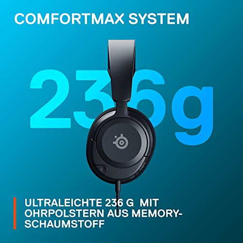 SteelSeries Arctis Nova 1P - Multi-System Gaming-Headset – Hi-Fi-Treiber – 360° Surround-Sound – Memory Foam-Ohrpolster – Mikrofon mit Geräuschunterdrückung – PS5, PS4, PC, Xbox - Schwarz Bild 6