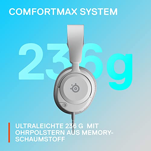 SteelSeries Arctis Nova 1P - Multi-System Gaming-Headset – Hi-Fi-Treiber – 360° Surround-Sound – Memory Foam-Ohrpolster – Mikrofon mit Geräuschunterdrückung – PS5, PS4, PC, Xbox - Weiß Bild 6