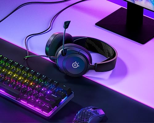 SteelSeries Arctis Nova 1 - Multi-System Gaming-Headset – Hi-Fi-Treiber – 360° Surround-Sound – AirWeave Memory Foam-Ohrpolster – Mikrofon mit Geräuschunterdrückung – PC, PS5, Xbox -Schwarz Bild 2