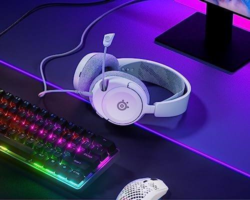 SteelSeries Arctis Nova 1 - Multi-System Gaming-Headset – Hi-Fi-Treiber – 360° Surround-Sound – AirWeave Memory Foam-Ohrpolster – Mikrofon mit Geräuschunterdrückung –PC, PS5, Xbox -Weiß Bild 2