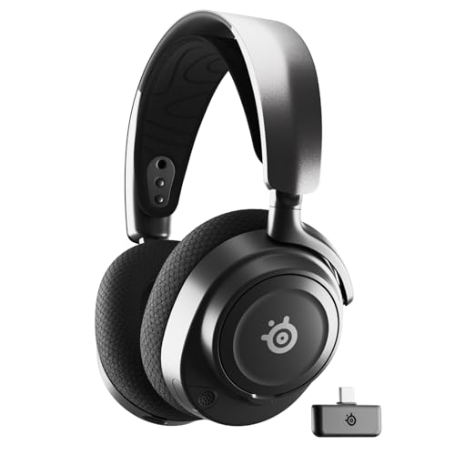 SteelSeries Arctis Nova 7 Wireless Multi-Plattform Gaming-Headset– PC, PS5, VR – Magnetische Neodym-Treiber– 2,4 GHz+ Bluetooth-Sound– 38 Std. Akkulaufzeit via USB-C– ClearCast Gen 2 KI-Mik Bild 1