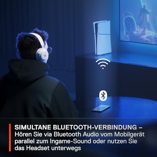 SteelSeries Arctis Nova 7 Wireless Multi-Plattform Gaming-Headset– PC, PS5, VR – Magnetische Neodym-Treiber– 2,4 GHz+ Bluetooth-Sound– 38 Std. Akkulaufzeit via USB-C– ClearCast Gen 2 KI-Mik Bild 2