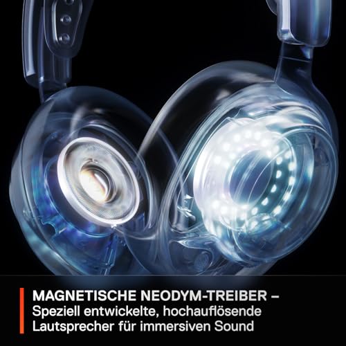 SteelSeries Arctis Nova 7X Wireless- Multi-Plattform Gaming-Headset-PS5,PC,Mobile - Magnetische Neodym-Treiber- 2,4 GHz + Mischbarer Bluetooth- 38 H Akkulaufzeit– ClearCast Gen 2 KI-Mik Bild 4