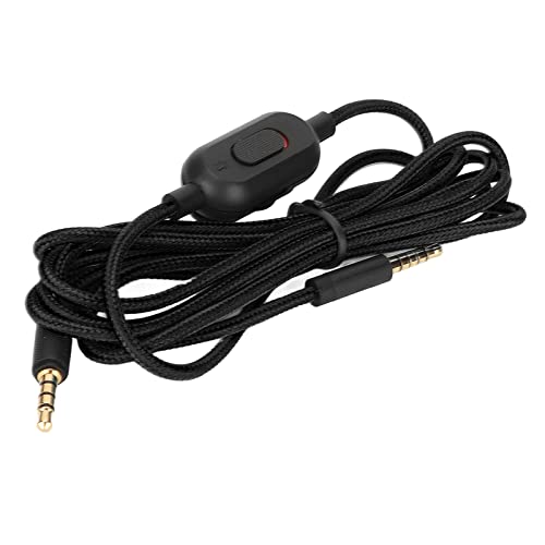 Ersatz Audio Aux Kabel für G Pro, G Pro X, G433, G233 Gaming Headset, Kabel Aux Kabel Ersatz mit Inline Stummschaltung, Lautstärkeregler, 6,6 Fuß(Schwarz) Bild 1