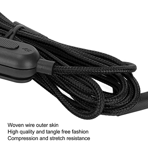 Ersatz Audio Aux Kabel für G Pro, G Pro X, G433, G233 Gaming Headset, Kabel Aux Kabel Ersatz mit Inline Stummschaltung, Lautstärkeregler, 6,6 Fuß(Schwarz) Bild 5