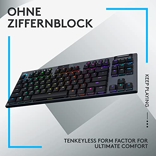 Logitech G502 X LIGHTSPEED kabellose Gaming-Maus + G915 TKL kabellose mechanische LIGHTSPEED RGB-Gaming-Tastatur ohne Ziffernblock, LIGHTFORCE, HERO 25K, PC/Windows/macOS - Schwarz Bild 5