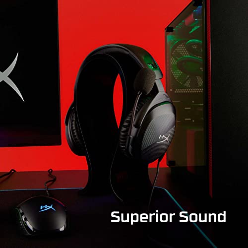 HyperX Cloud Stinger 2 – Größe neu definiert, Leichtes Over-Ear-Headset mit Mikrofon, Stummschaltung durch Wegklappen des Mikrofons, 50mm-Treiber, PC kompatibel, Schwarz Bild 5