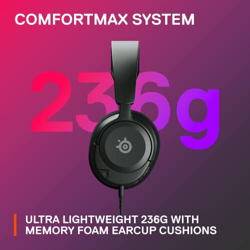 SteelSeries Arctis Nova 1 Multi-System-Gaming-Headset – HiFi-Treiber – 360° räumliches Audio – Komfortdesign – langlebig – Ultraleicht – Mikrofon mit Geräuschunterdrückung – PC, PS5/PS4, Switch, Xbox Bild 7
