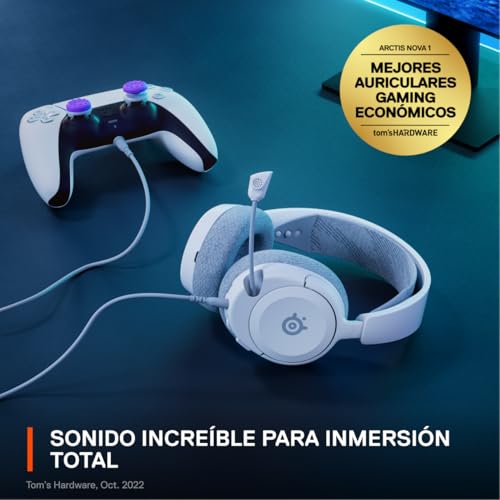 SteelSeries Arctis Nova 1P Multi-System-Gaming-Headset – HiFi-Treiber – 360° räumliches Audio – Komfortdesign – langlebig – leicht – Mikrofon mit Geräuschunterdrückung – PS5/PS4, PC, Xbox, Switch – Bild 7