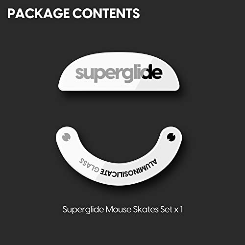 Superglide – Schnellste und glatteste Mausfüße/Skates aus ultrastarkem, makellosem Glas, superschnelle, Glatte und langlebige Sohle für Pulsar X2 & X2 Mini kabellose Gaming-Maus (schwarz) Bild 6