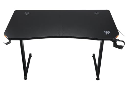 Predator Acer, Rift RGB Gaming-Schreibtisch, RGB-Lichtleisten mit 3 Beleuchtungsmodi, Headset-Haken, Getränkehalter, 2 Kabelführungen, Schwarz Bild 4