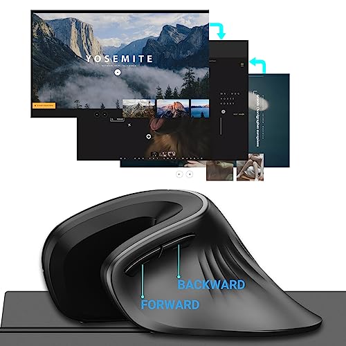 Super Space Vertikale kabelgebundene Maus 800/1200/2400/3200 DPI, ergonomische Computermaus mit 6 Tasten, kabelgebundene Gaming-Maus für Laptop, Desktop, PC,Schwarz, Geschenk für Männer Frauen Bild 6