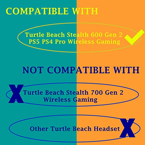 Stealth 600 Gen 2 Ohrpolster TaiZiChangQin Upgrade Ohrpolster Ohrpolster Ersatz kompatibel mit Turtle Beach Stealth 600 Gen 2 PS5 PS4 Pro Wireless Gaming Kopfhörer Bild 2