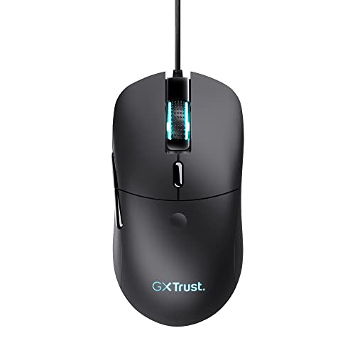 Trust Gaming GXT 981 Redex Federleichte Gaming-Maus, 200-10.000 DPI, 80-Mill-Kailh-Schaltern, Optischer Sensor, RGB-Maus, 6 Programmierbare Tasten, PC-Maus für Laptop, Computer, Windows – Schwarz Bild 1