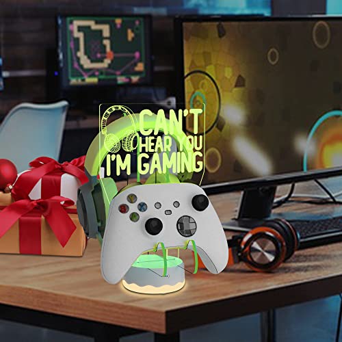 Ammonite Kopfhörer Controller Ständer Light up, 16 Farben 3D LED Lichter Headset Gamepad Halter, Game Controller Hänger für alle Universal Gaming PC Zubehör Bild 6