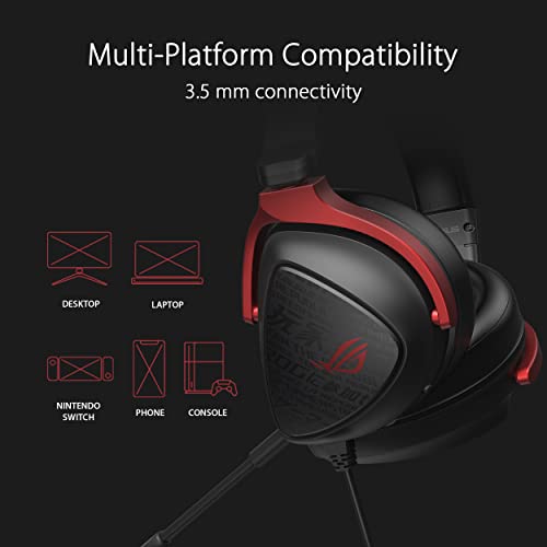 ASUS ROG Delta S Core Gaming Headset (3.5 mm-Anschluss, abnehmbares Mikrofon, kompatibel mit PCs, Mac, PlayStation, Nintendo Switch, Xbox) Schwarz Bild 6