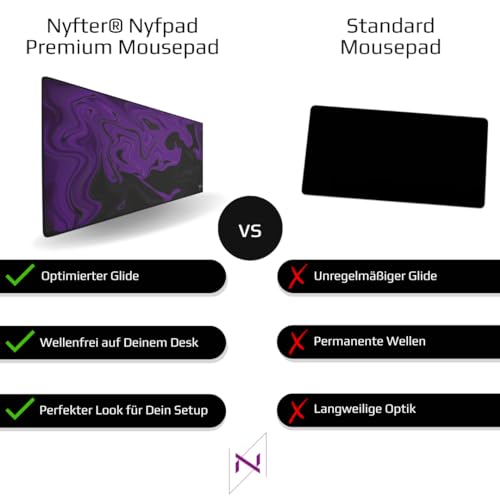 Nyfter - XXXL Liquid Gaming Mousepad 1200x600x3mm 3XL mauspad Gaming Premium Tischunterlage Large Size Wasserabweisend für Pro-Gamer Bild 4