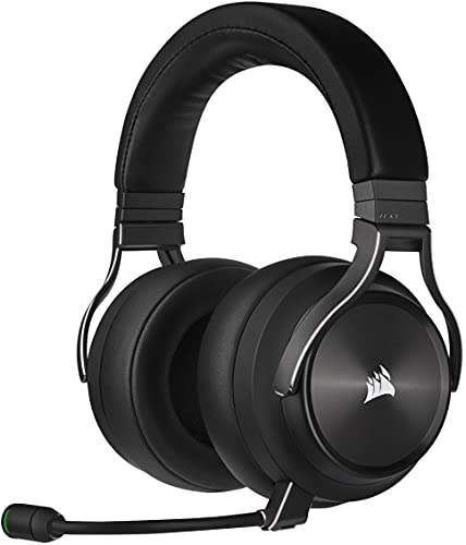 Corsair Virtuoso RGB Wireless High-Fidelity Gaming Headset (Slipstream Technologie, 7.1 Surround Sound, iCUE RGB, für PC, Xbox One, PS4, Switch und Mobilgeräte) carbon (Generalüberholt) Bild 1