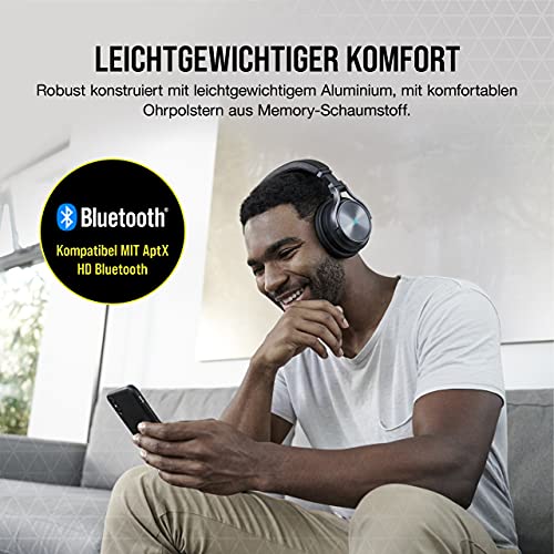 Corsair Virtuoso RGB Wireless High-Fidelity Gaming Headset (Slipstream Technologie, 7.1 Surround Sound, iCUE RGB, für PC, Xbox One, PS4, Switch und Mobilgeräte) carbon (Generalüberholt) Bild 5