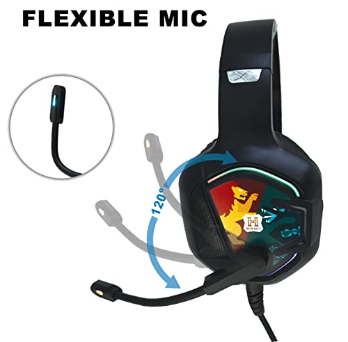 Lexibook, Harry Potter, Gaming-Headset, Immersives Gaming, Kabelgebundener Stereo-Sound, Faltbar, Verstellbar, Schwarz, HPG10HP Bild 5