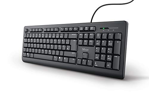 LYCANDER LMC380 Gaming-Maus, kabelgebunden, 1, 5 m Kabel & Trust 24092 Taro Kabelgebundene Tastatur, Deutsches QWERTZ Layout, Leise Tasten, Spritzwassergeschützt, Schwarz Bild 5
