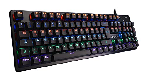 THE G-LAB Keyz Carbon V3 Mechanische Gaming-Tastatur QWERTZ Blue Switches & Razer DeathAdder Essential (2021) - Essentielle Gaming-Maus mit optischem 6.400-DPI-Sensor Schwarz Bild 2