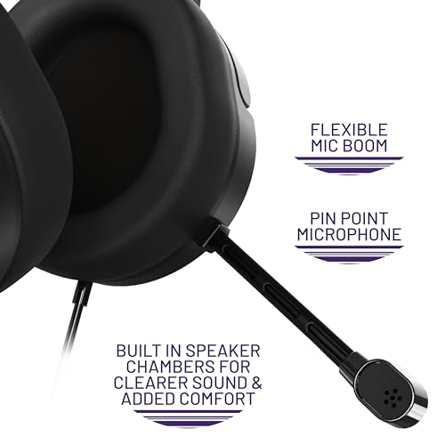 STEALTH Panther Gaming Headset Over Ear Gaming Headset PS4/PS5, Xbox, Switch, PC mit flexiblem Mikrofon, 3,5mm Klinke, 1,5m Kabel, leicht, komfortabel und langlebig Bild 5
