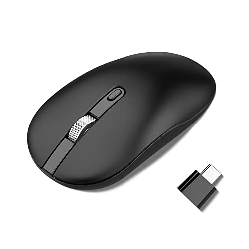 cimetech Maus Kabellos USB C Mouse Slim Beidhändig 2.4G Leise Mini Maus Kabellos Silent Mouse für Mac Laptop PC Computer Tablet Tragbar Bild 1