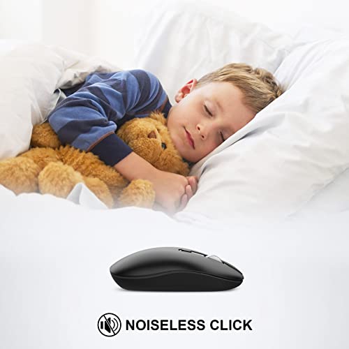 cimetech Maus Kabellos USB C Mouse Slim Beidhändig 2.4G Leise Mini Maus Kabellos Silent Mouse für Mac Laptop PC Computer Tablet Tragbar Bild 4